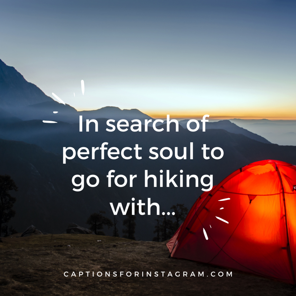 In search of perfect soul to go for hiking with...