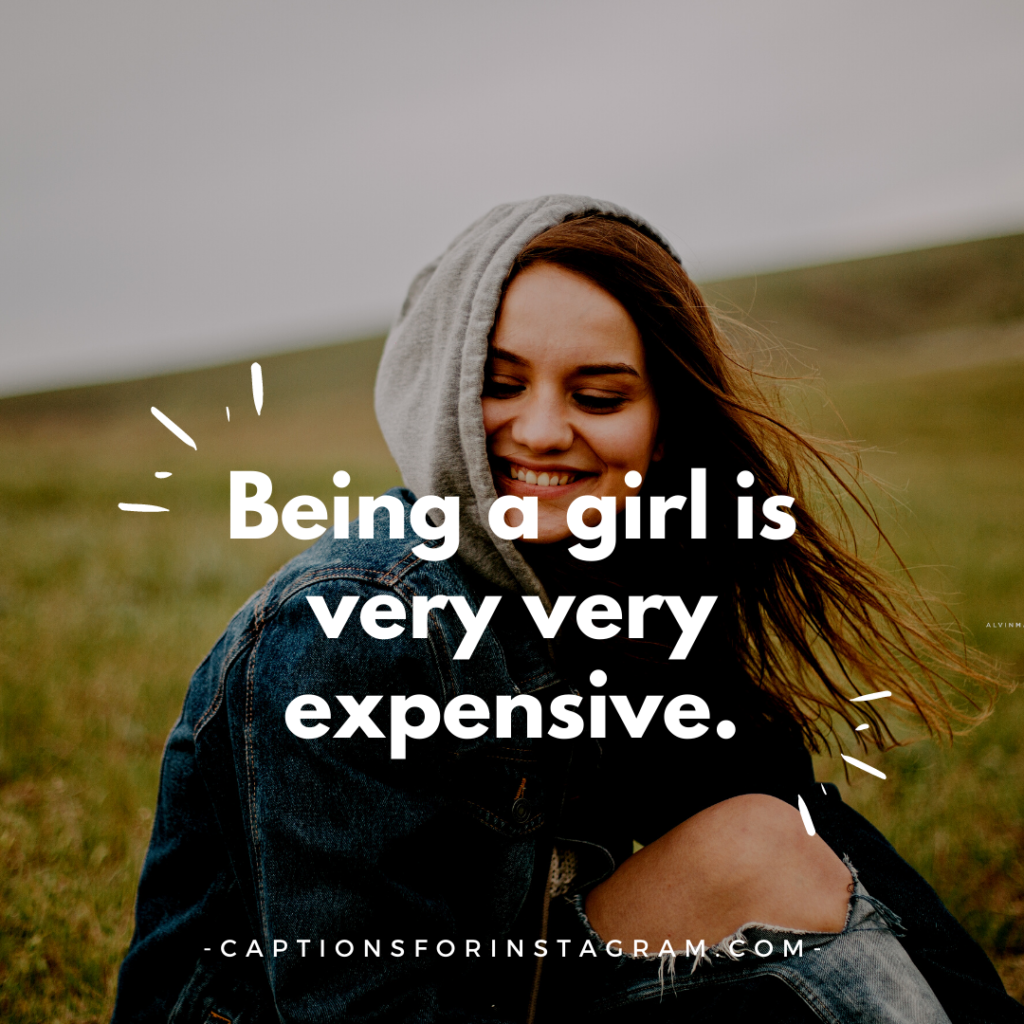 cute captions for girls