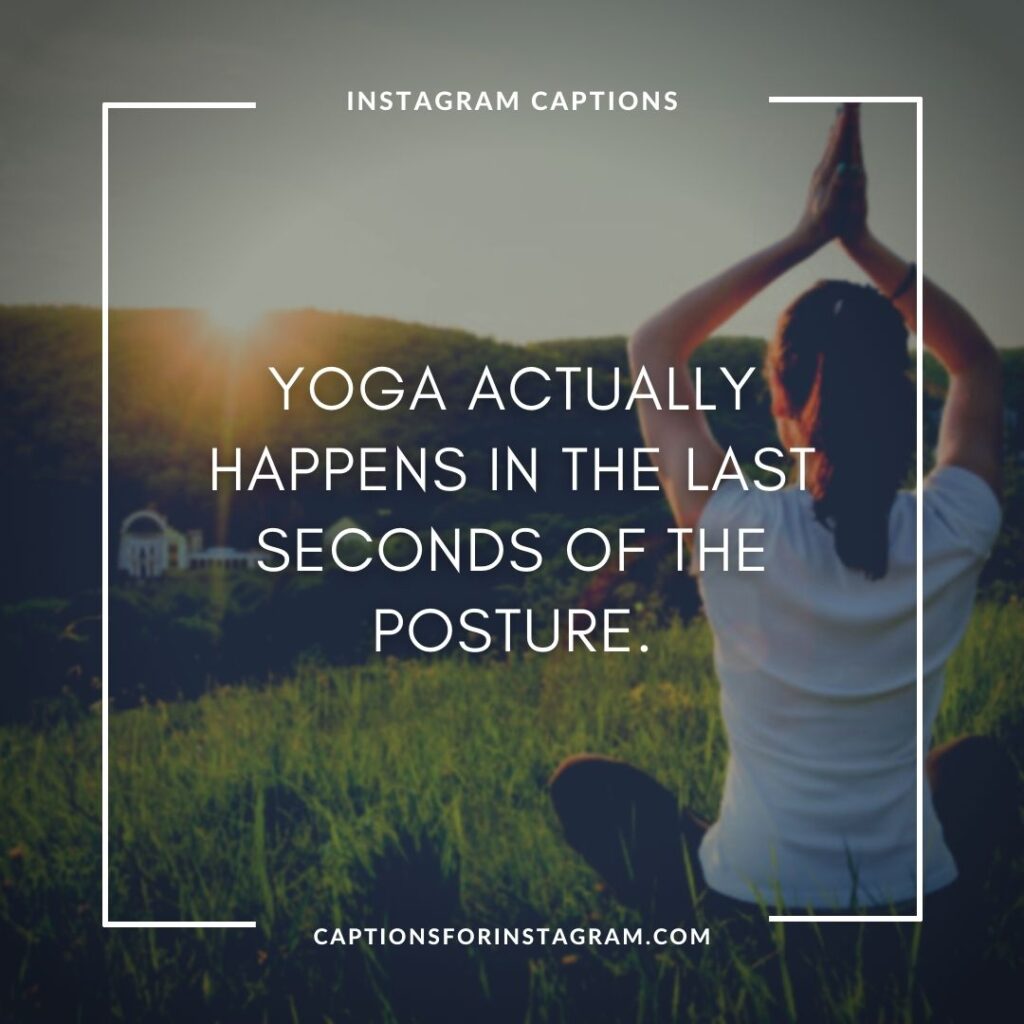 Yoga captions